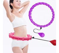 Smart Weighted Hula Hoop for Adults, 36 Detachable Knots,Purple