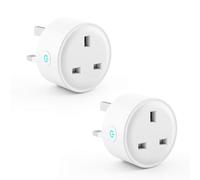 Smart Wi-Fi Plug Socket with Timer, App Remote Control, Works with Alexa & Google Home, 13A UK Smart Plug (2, One Size)