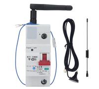 Smart WiFi Circuit Breaker Voice Control Mobile Remote 1P Mini Air Switch DC10V 100V for Home Office Panel Box PC Flame Retardant Copper 35x7.5mm Standard Rail Installation (63A)