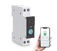 Smart WiFi Din Rail Circuit Breaker - Mobile Remote Control with 3 Timing Modes for Household Appliances, Secure and Easy to Install