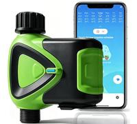 Smart WiFi Hose Timer, Automatic Garden Water Irrigation with App Control, Alexa Google Voice Control, Rain Delay Manual Watering,IP55 Waterproof Wireless Sprinkler Timer for Outdoor Lawn & Greenhouse