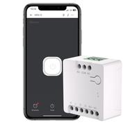 Smart WiFi MINI-D Switch, Matter Compatible Dry Contact Output for Garage Doors, Boilers, Access Control, 8W DC Low Power, AC/DC Input, White