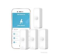 Smart WiFi Motion Detector for Home Security Wireless Motion Sensor with Remote Monitoring App, Voice Control Compatible with Alexa (Pack of 4)
