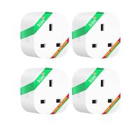 Smart WiFi Plug NOUS A10 with Energy Monitoring, 13A, Dual-Band 2.4/5GHz, Voice Control, Timer & Schedule, Compatible with Alexa, Google Home, Siri Shortcuts, UK 3-Pin, 4 Pack