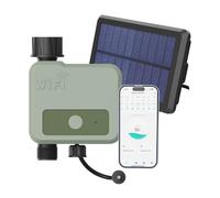 Smart WiFi Sprinkler Timer by MMOBIEL - Solar & USB Powered Watering Controller, Irrigation System - 30m Wireless Range, Auto Irrigation Schedules, Weatherproof, Easy Setup - for Garden, Lawn, Plants