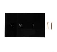 Smart WiFi Touch Wall Switch 2 Gang for TUYA App Remote Voice Control for Alexa Google Home, Tempered Glass Panel, Neutral Live Wire Required, AC 100-240V for Light Lamp, Black(3 Gang-Black)