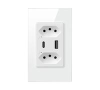 Smart WiFi Wall Socket Avatto N-WOT10-USB-W TUYA USB USB-C (white)