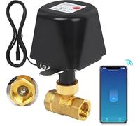 Smart WiFi Water Valve, Brass Motorized Ball Valve with Timer & App Remote Control, Alexa/Google Home Compatible, Ideal for Garden Sprinkler, Pool Filling, Greenhouse & Hydroponics, 1 Inch