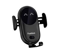 Smart Wireless Car Phone Holder and Fast Charging Mount - 10W Auto-Sensing Air Vent Mount With 360° Rotation, Infrared Sensor (Black)