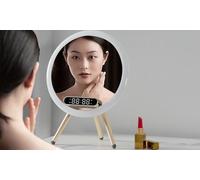 Smart Wireless Charging Bluetooth Audio Makeup Mirror: White