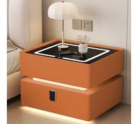 Smart Wireless Charging Nightstand with Password Lock, Modern Floating Night stand, LED Storage Drawers for Bedroom Living Room