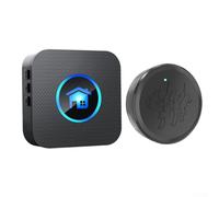 Smart Wireless Dog Door Bell with Touch Sensitive Panel and Adjustable Volume, Training Device to Signal Potty Breaks or Going Outside, 55 Ringtones with Memory Function(1 Receiver+ 1 Button)