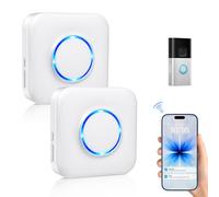 Smart Wireless Doorbell Chime, 2 Pack Doorbell Extender with Receivers - Compatible with Ring & Blink & Google Nest Video Doorbell, No Wiring Needed, Door Chime for Home