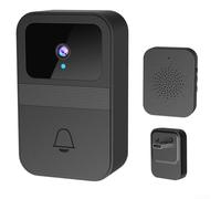 Smart Wireless Doorbell With For Night Vision Two-Way Audio Real-Time Visitor Alerts Cloud Storage Support For Remote Monitoring(English-Battery)