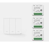 Smart Wireless Light Switch Kit, Kinetics Switch With Receiver, With Voice Control, RF433 Remote, For Home Automation, For TUYA System (C)
