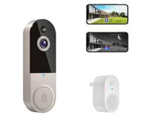 Smart Wireless WiFi Video Doorbell Camera with AI Motion Detection Night Vision and Safe Home ProtectionEasy Install BeigeT Color for Enhanced Security