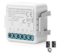 Smart WLAN Garage Door Opener with Reed Sensor, Garage Door Opener via Mobile Phone Compatible with Alexa/Google Home/Tuya App/Smart Life, App Control, Timer, Voice Control with Alexa