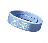Smart Wristband Silent Vibration Alarm Clock Watch featuring Stopwatch, Step and Distance Tracking, Calorie Burn Measurement, Sleep Monitoring, Dual Vibrating Reminder, Convenient USB Recharge(Blue)