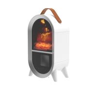 SmartAir Glow Heat Electric Heater in White - Customisable Temperature Room Heater - 4 Adjustable Levels - LED Flame - Quiet, Compact & Portable - Easy To Use - Built-In Safety Switch - Stylish Design