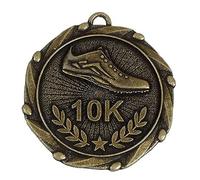 Smartbadge Antique Gold Combo Star 10K Running Award Personalised Medal with Free Ribbon