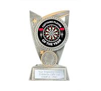 Smartbadge Darts Captains Player Of The Year Award (TR22) 125mm Trophy Engraved Free