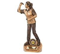 Smartbadge Female Darts Star 180 Award Trophy Various Sizes Engraved Free