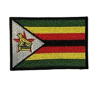 Smartbadge® Fully Embroidered Zimbabwe Flag Sew on or Iron on Patch Badge (A)