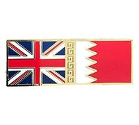 Smartbadge® GB Union Jack UK And Bahrain Friendship Flags Enamel Lapel Pin Badge
