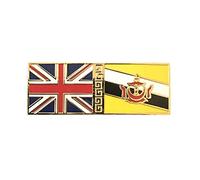 Smartbadge® GB Union Jack UK And Brunei Flags Enamel Lapel Pin Badge
