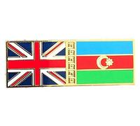 Smartbadge® GB Union Jack UK & Azerbaijan Friendship Flags Enamel Lapel Pin Badge