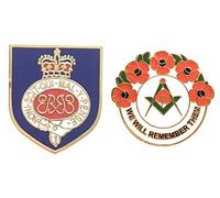 Smartbadge® Grenadier Guards British Military Badge And Masonic We Will Remember Hard Enamel Lapel Pin Badges