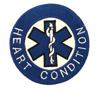 Smartbadge® Heart Condition Medical Alert Symbol Embroidered Patch Badge (A)