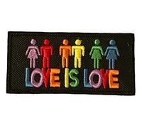 Smartbadge® LGBTQ Rainbow Equality Love Is Love Embroidered Sew or Iron on Patch (A)