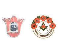 Smartbadge® Orange Order Lodge Lilly 2.5 & Arch Badge And Masonic We Will Remember Hard Enamel Lapel Pin Badges