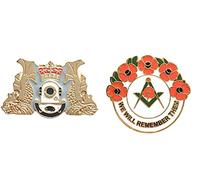Smartbadge® Royal Navy RN Clearance Divers Military Badge And Masonic We Will Remember Hard Enamel Lapel Pin Badges