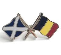 Smartbadge® Scotland & Belgium Flags Friendship Courtesy Enamel Lapel Pin Badge T198