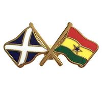 Smartbadge® Scotland & Ghana Flags Friendship Courtesy Enamel Lapel Pin Badge T1175