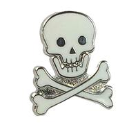 Smartbadge® Skull & Crossbones Pirate Nautical Biker Hard Quality enamel lapel pin badge