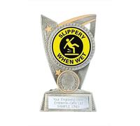 Smartbadge Slippery When Wet Safety Award (TR18) 125mm Resin Trophy Engraved Free