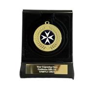 Smartbadge St John Ambulance Award 50mm Gold Contour Medal in Box Engraved Free
