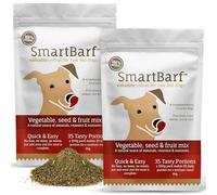 SmartBarf - Dog Food Toppers 500G with Nutrients - Vegetable, Seed & Fruit Mix - Prebiotics for Dogs, Dog Gut Health Supplement, Raw Food for Dogs & Fussy Eaters with Minerals & Vitamins 2 Pouch