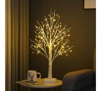smartbies 144 LED Warm Lights Birch Twig Tree with Light, Pre Lit Tree Decoration