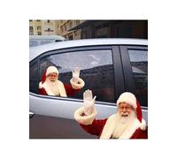 smartbies 2 Pieces Waterproof Realistic Waving Santa Claus Sticker