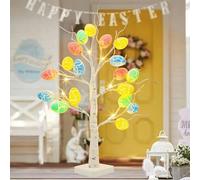 smartbies 24 LED Easter Tree Decoration with 25 Colourful Easter Eggs