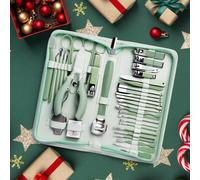 Smartbies Gift for Men Manicure Set 35pcs Nail Clippers Pedicure Kit in Green | Size: 1kg Smartbies Green 1kg