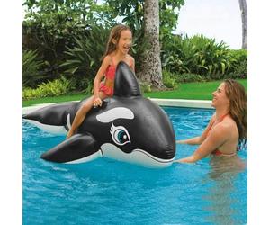 smartbies Intex Realistic Whale Ride-On Inflatable Pool Float