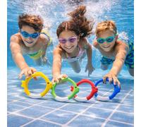 smartbies Intex Underwater Fish Rings Pack of 4 | Diving Pool Toys for Kids