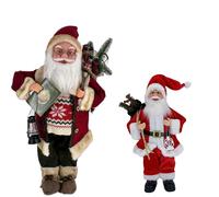 smartbies Pack of 2 Santa Claus Christmas Decoration - 45cm & 30cm Santa Figure Ornaments