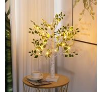 Smartbies Pre Lit Birch Christmas Green Tree Battery Operated or USB Plug-In in White | Size: 1 Pack Smartbies White 1 Pack