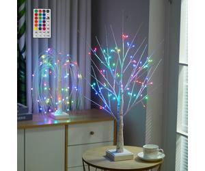 Smartbies Set of 2 LED Twig Birch Christmas Tree Willow Tree Lamps | Size: 1 Pack Smartbies Multicolor 1 Pack